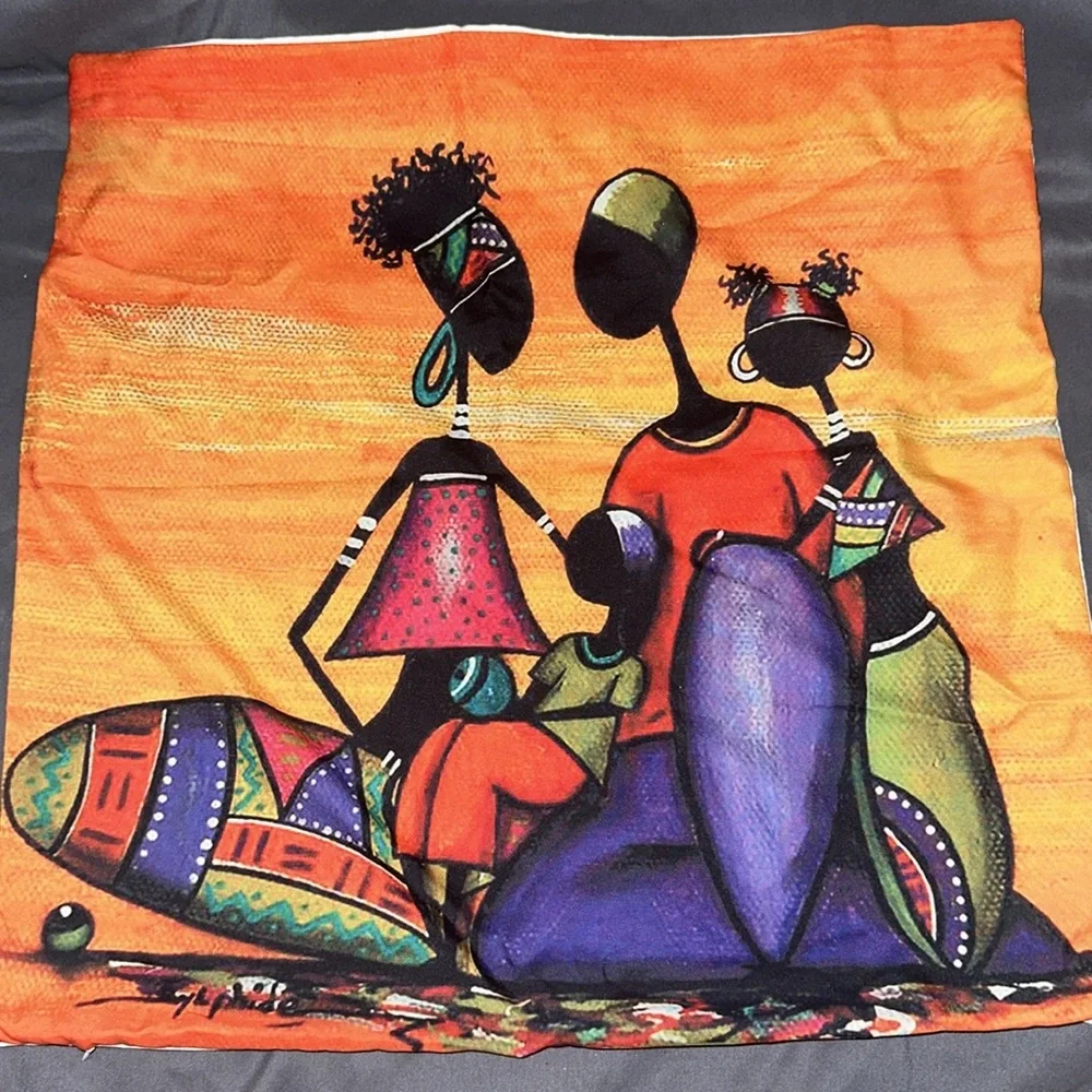 4-piece indigenous pillow cover set